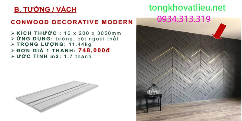 14 1 - Giá gỗ conwood Thái lan ốp tường trần, lót sàn, hàng rào